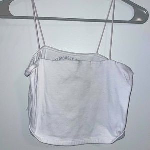 white crop top